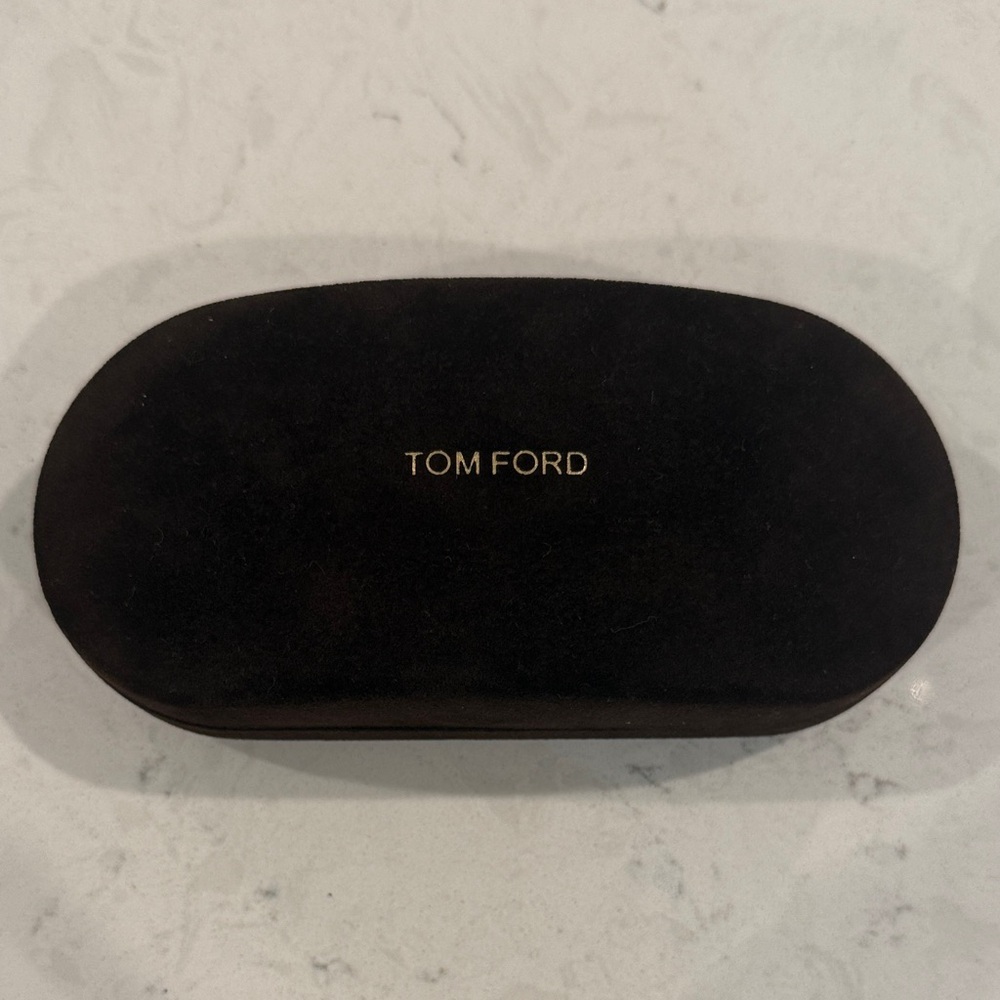 Tom Ford Black Velvet Eyewear Case with Gold Logo